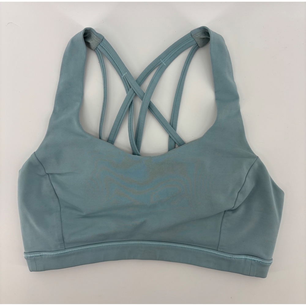 Lululemon Free To Be Serene Sports Bra Women's 6 Blue Strappy Back